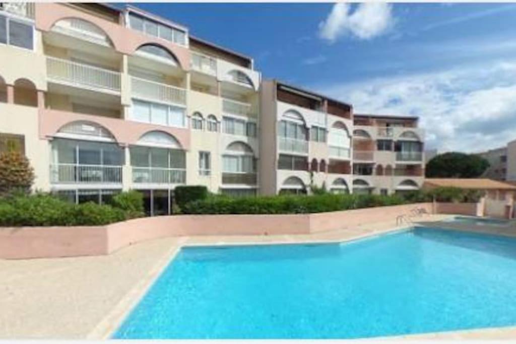 Amouvera C14, T2 Vue Mer, Piscine, Clim, Parking Agde Eksteriør bilde